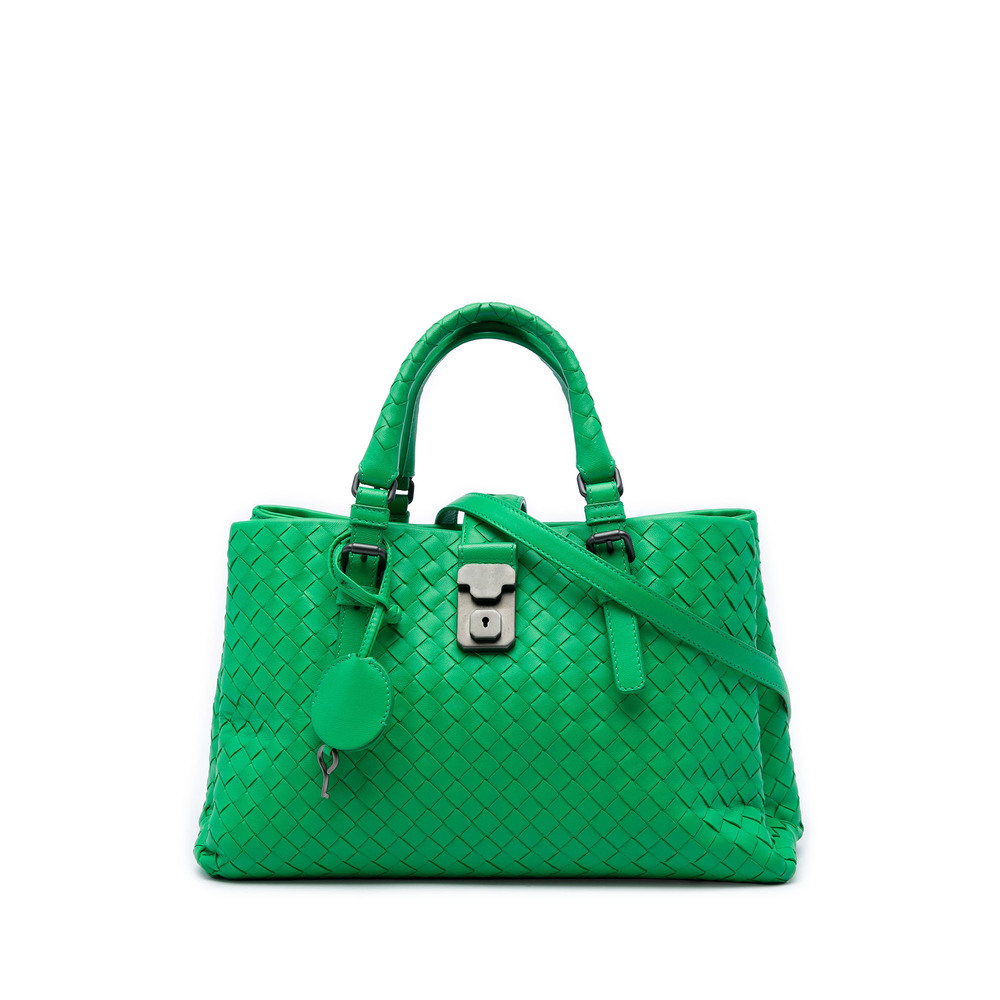 Pre-Loved Bottega Veneta Small Nappa Intrecciato Roma Satchel